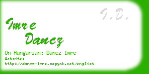 imre dancz business card